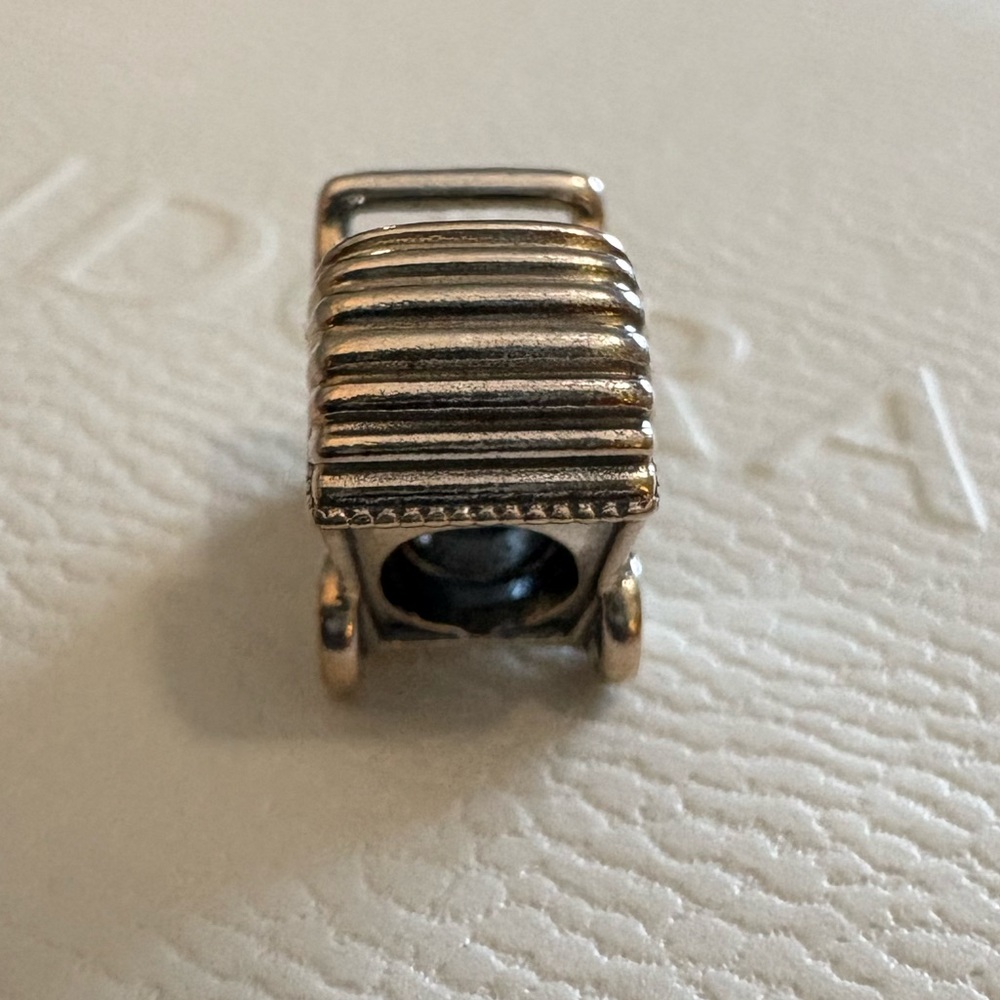 Pandora Silver Baby Carriage Charm with Heart - Picture 5 of 6